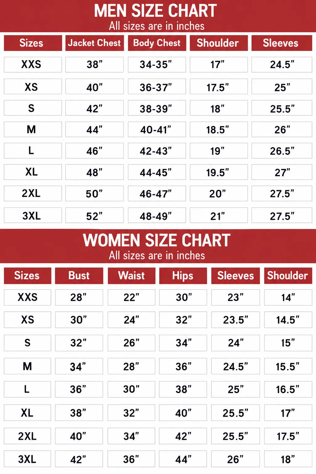 Size guide